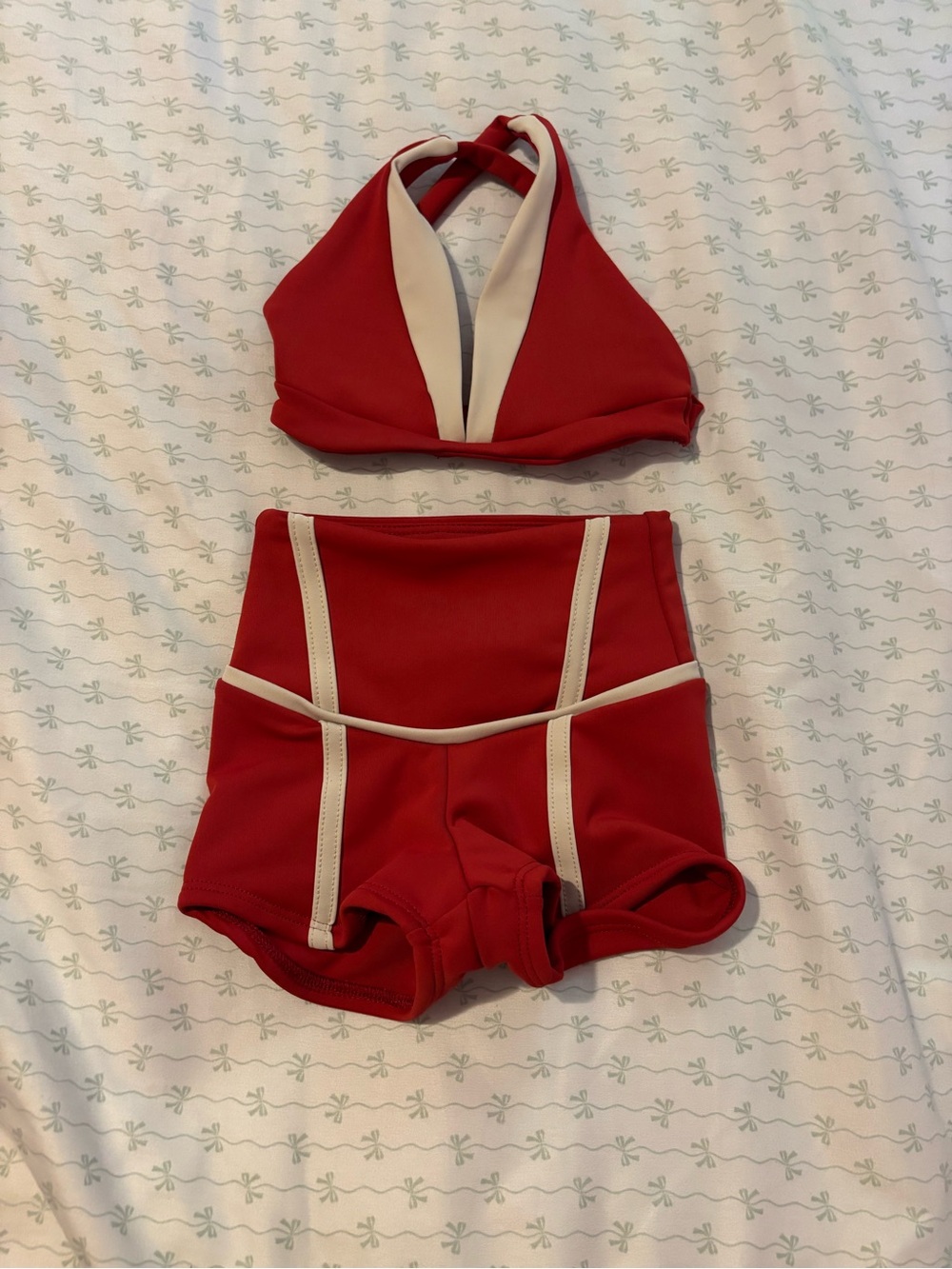 Kids Red Top & High-Waist Shorts Matching Set - Tiger Friday